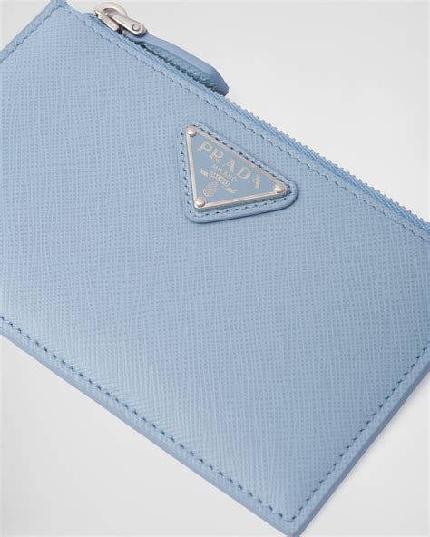 blue prada card holder|Prada card holder price.